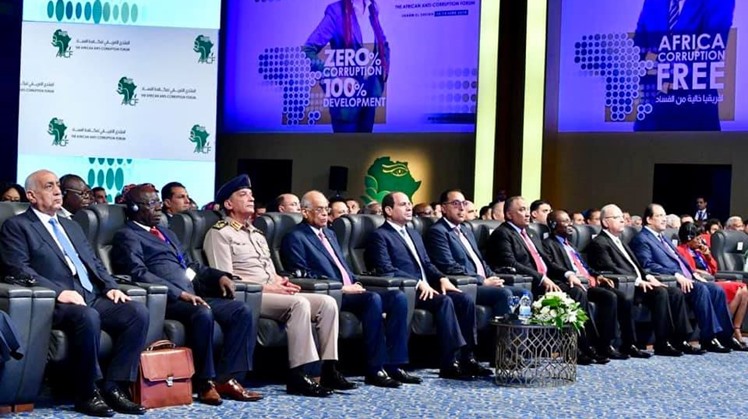The Egyptian president urges cooperation between African nations in the face of corruption at the inaugural session of the African Anti-Corruption Forum (AACF) in Sharm El-Sheikh – Press photo

