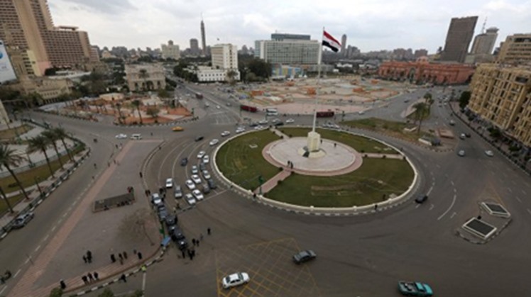 Tahrir Square in downtown Cairo.
