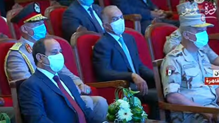 Egypt's President Abdel-Fattah El-Sisi inaugurated on Monday a number of national projects