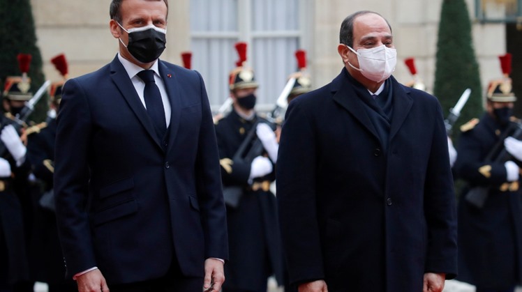 Egypt’s President Abdel Fattah al-Sisi held official talks with France’s President Emmanuel Macron, during which they discussed regional issues, bilateral relations and military cooperation.
