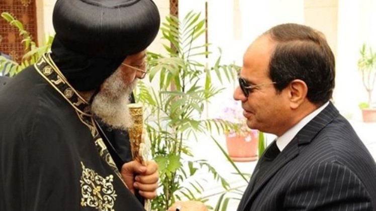 Egypt's Sisi greets Pope Tawadros II marking Coptic Easter