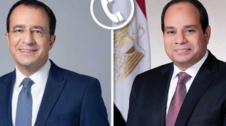 President Abdel Fattah El-Sisi received a phone call from President of the Republic of Cyprus Nikos Christodoulides on Monday- press photo