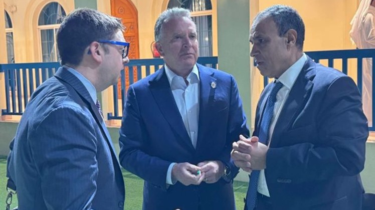  Egypt's FM Badr Abdelatty meets with US Middle East envoy Steve Witkoff and Senior Director for the Middle East and North Africa on the US National Security Council (NSC) in Qatar, March - Egypt's MFA