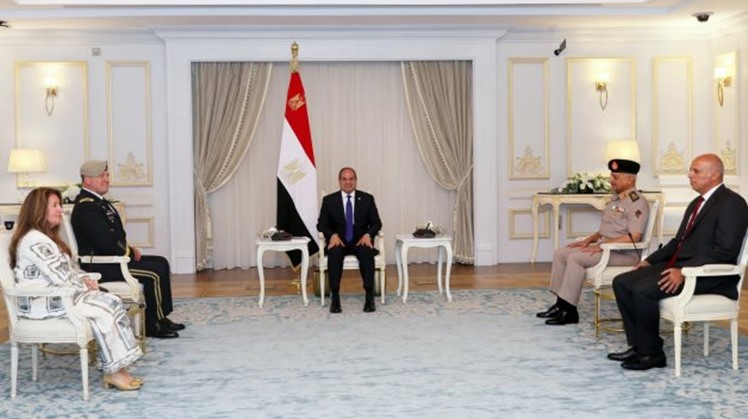 President Abdel Fattah El-Sisi and Commander of the United States Central Command (CENTCOM) Michael Erik Kurilla meet in Egypt, 20 July 2025 – Presidency