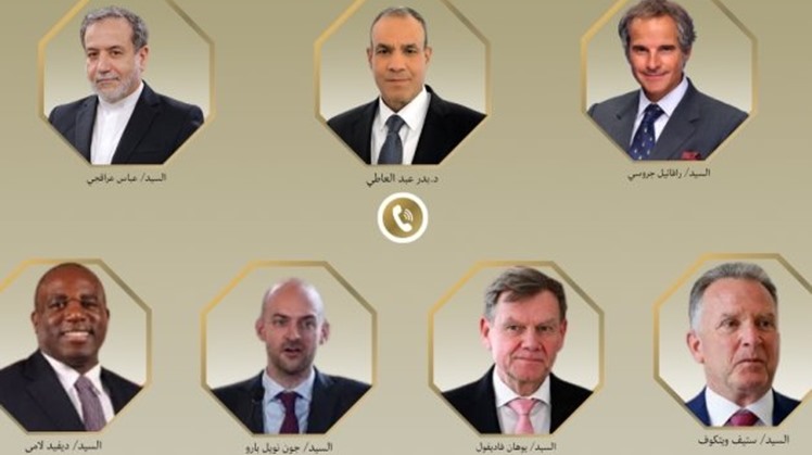 Egypt’s Minister of Foreign Affairs engaged in a series of high-level contacts with counterparts from the European E3 group, as well as senior officials from Iran, the United States, and the Director General of the International Atomic Energy Agency 
