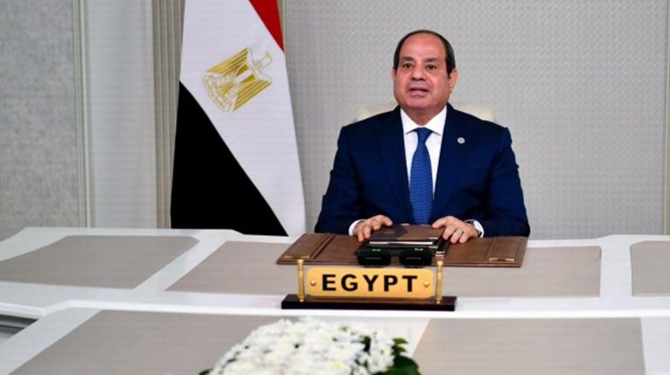 President El-Sisi gives a speech at Virtual BRICS Summit on September 8, 2025- press photo from the Egyptian Presidency