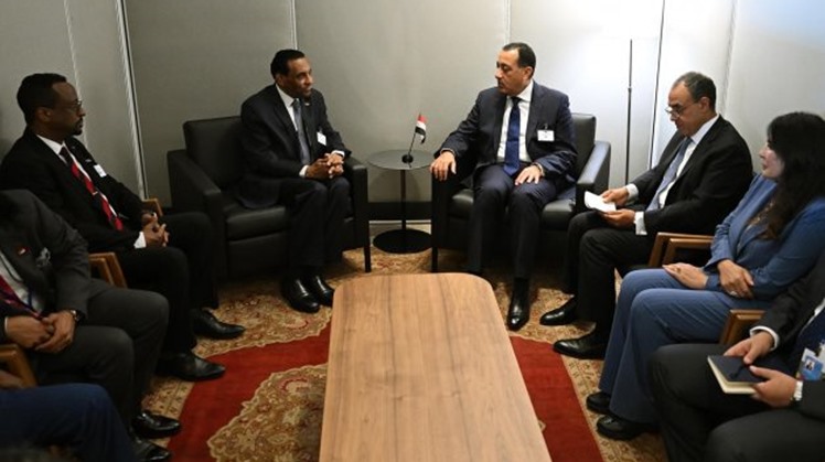 Prime Minister Mostafa Madbouly meeting with his Sudanese counterpart Kamil Idris in New York during the United Nations General Assembly (UNGA)