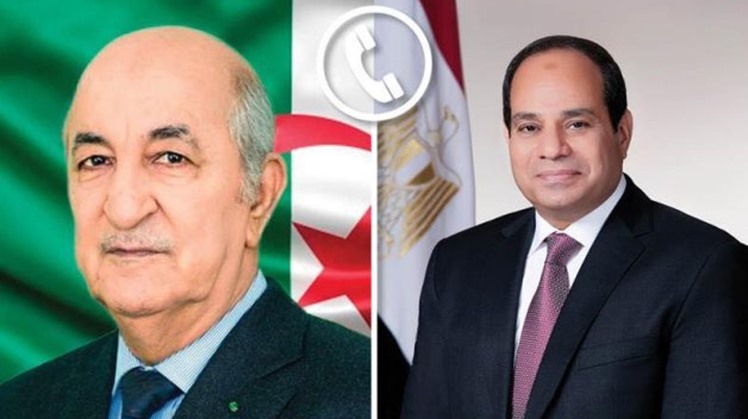 President Abdel Fattah El-Sisi held a phone call with his Algerian Counterpart Abdelmadjid Tebboune 