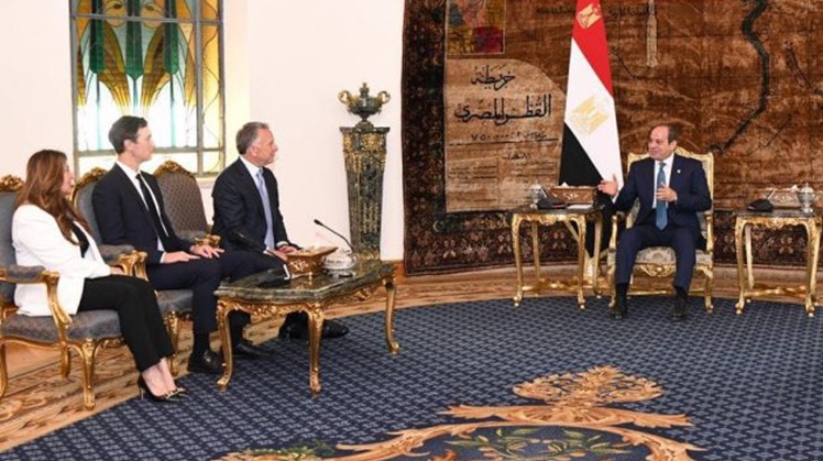 President Abdel Fattah El Sisi met with U.S. Special Envoy to the Middle East, Steve Witkoff, and Senior Advisor to the U.S. President, Jared Kushner at Al-Ittihadiya Palace in Cairo 