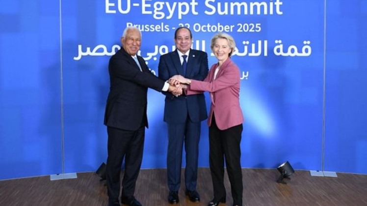  Leaders of Egypt and the European Union pictured together during the first Egypt-EU summit held in Brussels