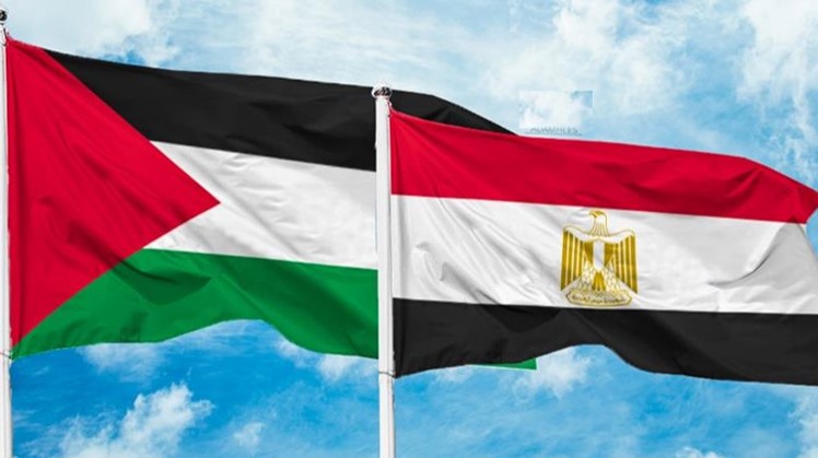 Egyptian (R) and Palestinian (L) Flags