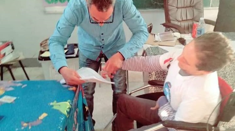 Many disabled people have been seen casting their vote in the referendum