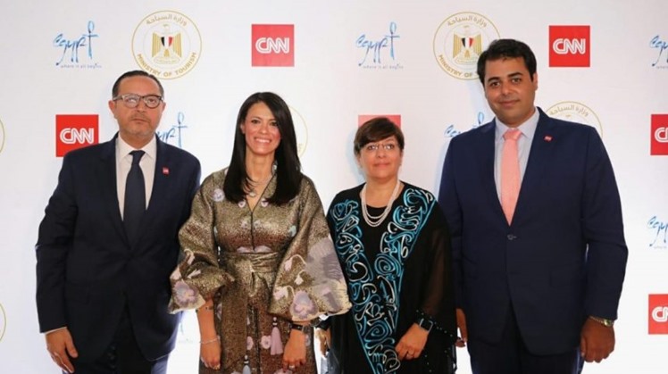 Egypt's Minister of Tourism Rania El-Mashat and representatives from CNN as two parties embark on deal to promote tourism (Photo Courtesy of CNN website)
