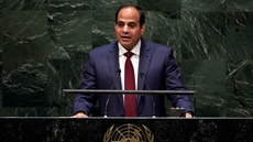 Egyptian President Abdel Fattah Al Sisi addresses the 72nd United Nations General Assembly at U.N. Headquarters in New York, U.S., September 19, 2017- REUTERS/Eduardo Munoz
