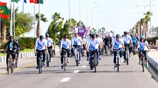 Egypt's President Abdel Fattah El Sisi expressed his happiness after participating in a peace marathon attended by youths from different countries, according to a tweet he wrote Tuesday.
