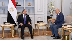 Egypt's President Abdel Fattah El-Sisi meets with Secretary General of the Arab League Ahmed Aboul Gheit, July 20, 2025 - Presidency
