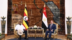 Egyptian President Abdel Fattah El-Sisi received Tuesday Yoweri Museveni, President of the Republic of Uganda at Al-Ittihadiya Palace.