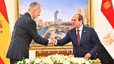 President Abdel Fattah El-Sisi welcomes Spain's King Felipe VI at Cairo's Al Ittihadiya Palace, 17 September 2025 - Egyptian Presidency