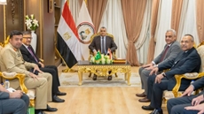 Egyptian Minister of Military Production Mohamed Salah El-Din during a meeting with Pakistani Ambassador in Cairo Aamir Shouket on September 21, 2025- press photo