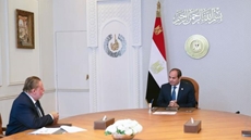 President Abdel Fattah El-Sisi in a meeting with Governor of the Central Bank of Egypt (CBE) Hassan Abdalla
