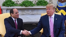 Egyptian President Abdel Fattah El-Sisi meets US President Donald Trump in the White House in 2019 - Egyptian Presidency