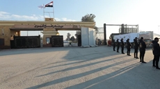 Rafah border crossing from the Egyptian side on January 28, 2025- photo from the Al Azhar Sheikhdom